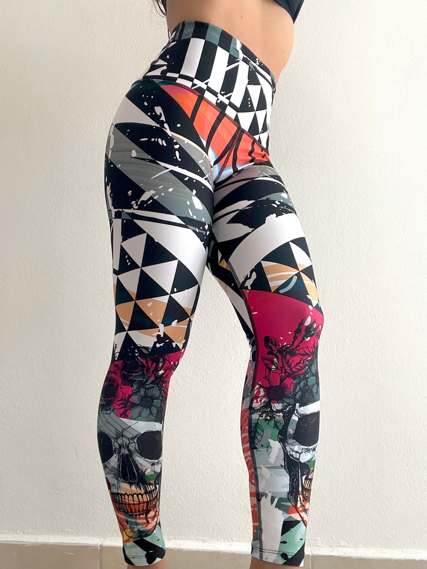 Geometric Skull Legging